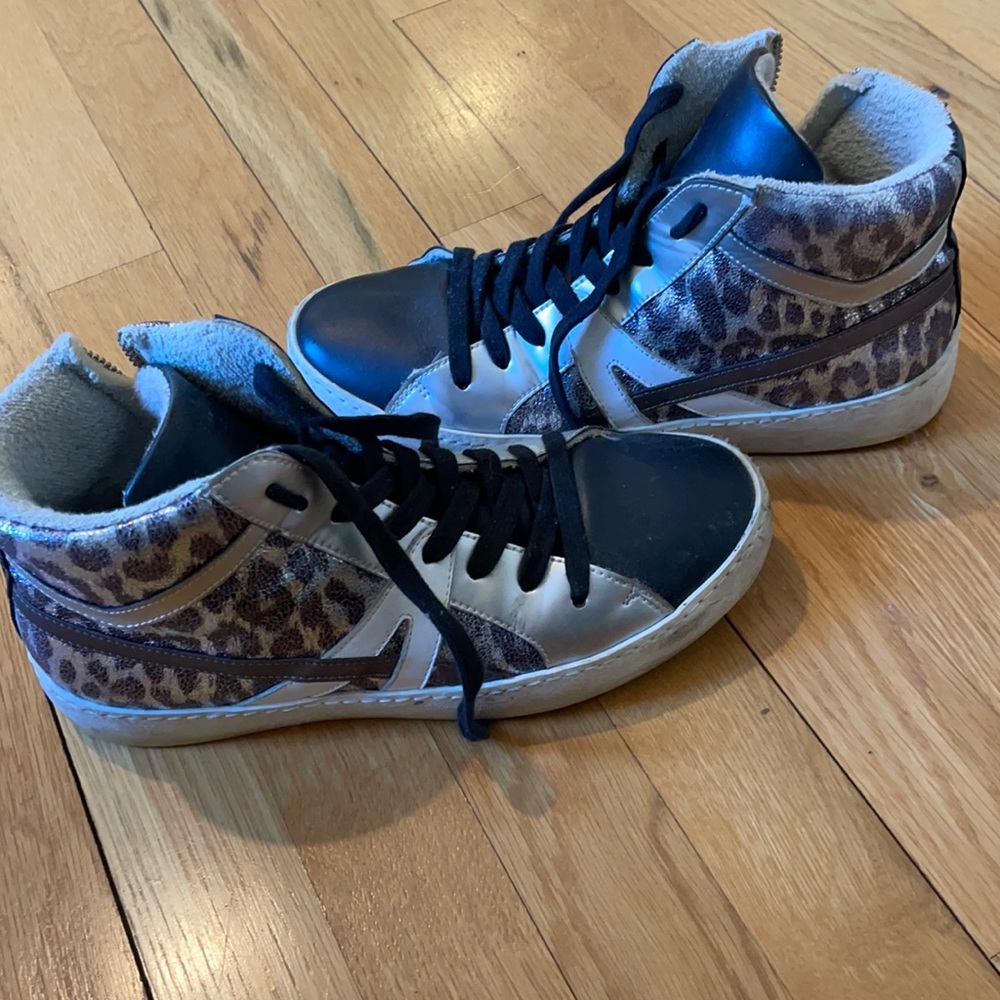 high top trendy sneakers